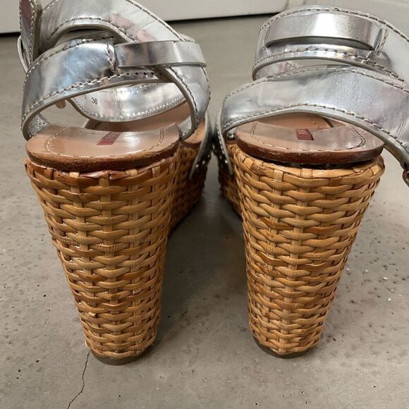 Prada Woven Metallic Wedges - Picture 11 of 11